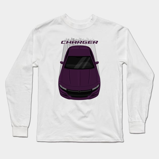 Dodge Charger 2015-2021 - Hellraisin Purple Long Sleeve T-Shirt by V8social